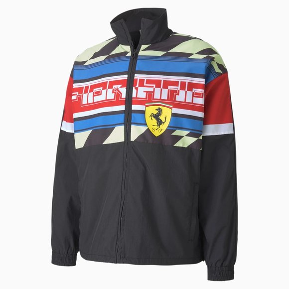 Puma Scuderia Ferrari Windbreaker Jacket Black Run - Picture 4 of 8